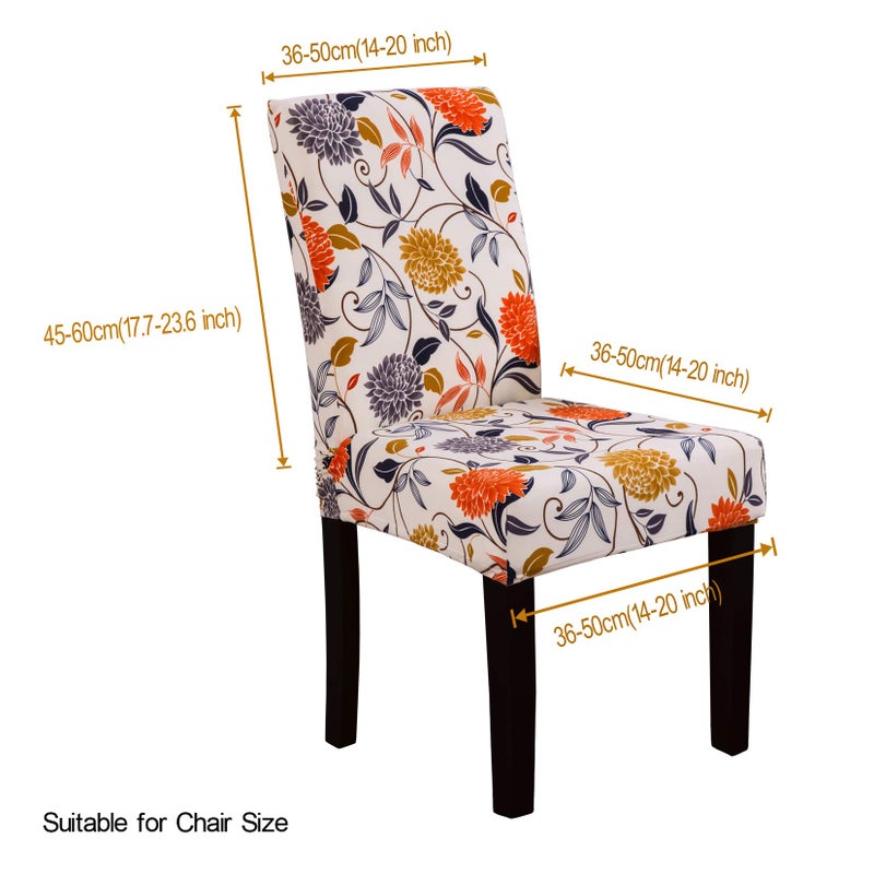 YEESSION Stretch Dining Chair Covers Removable Washable Seat Parson Chair Protector Slipcover for Dining Room,Party,Banquet,Hotel,Ceremony Set of 4 (Style 05) - Image 2